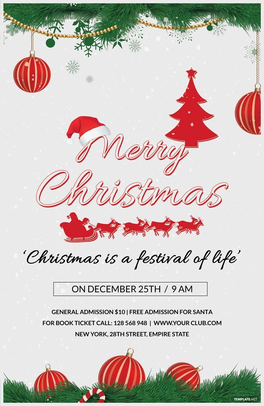 Free Printable Christmas Poster Templates