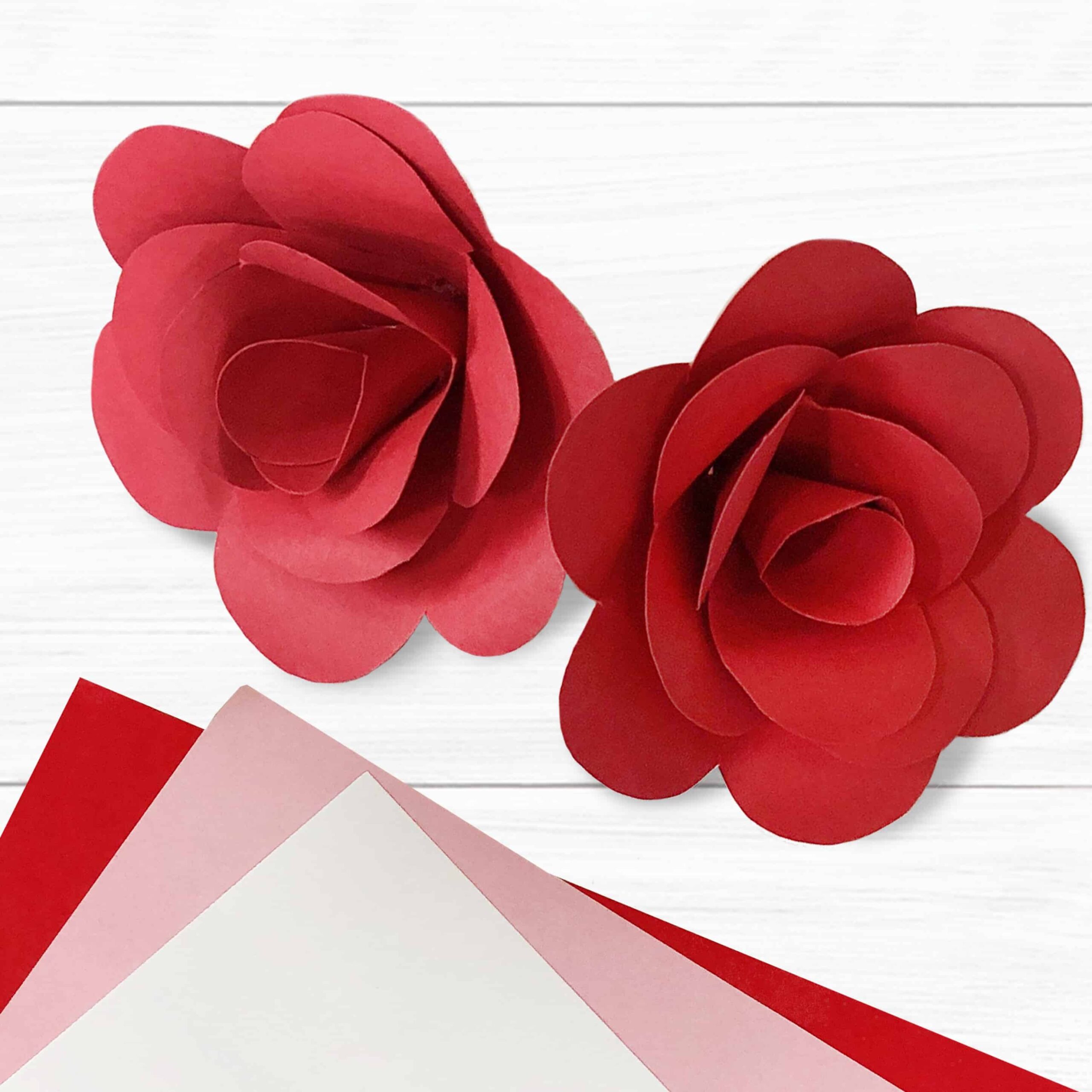 Paper Rose Template Free Printable Download