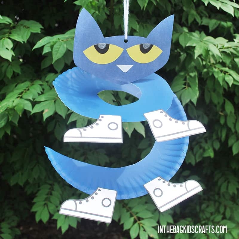 Pete The Cat Paper Plate Craft FREE Template In The Bag Kids Crafts