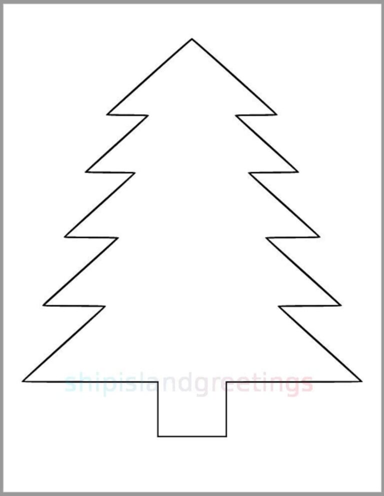 Printable Pine Tree Template pdf Download tree Cutout christmas Tree Template kids Color Page holiday Classroom kid Crafts 9 Inch Pine Tree Etsy UK
