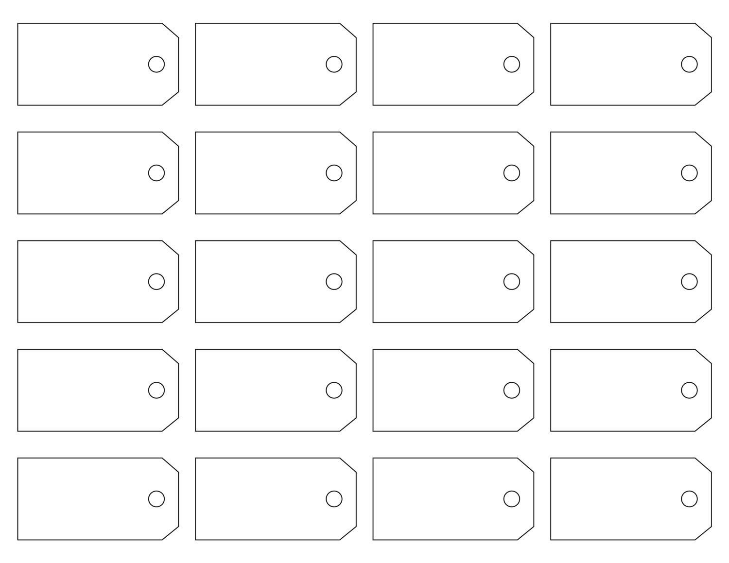 Blank Printable Tags Templates