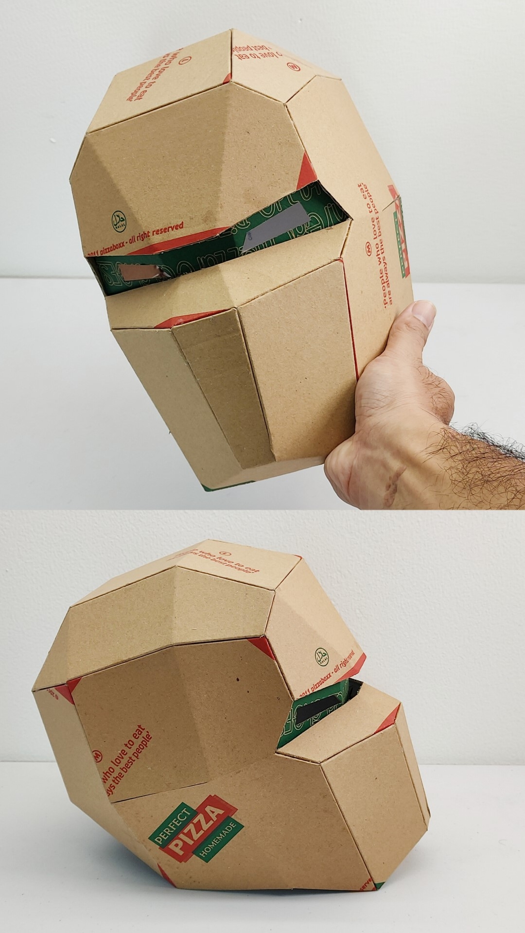 Simple Cardboard Ninja Helmet Templates