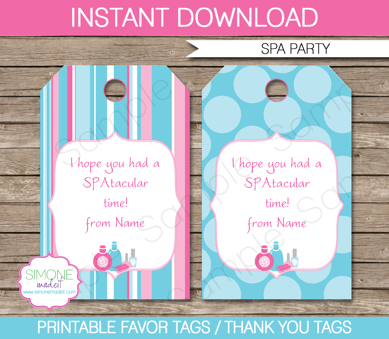 Free Printable Birthday Favor Tags Template