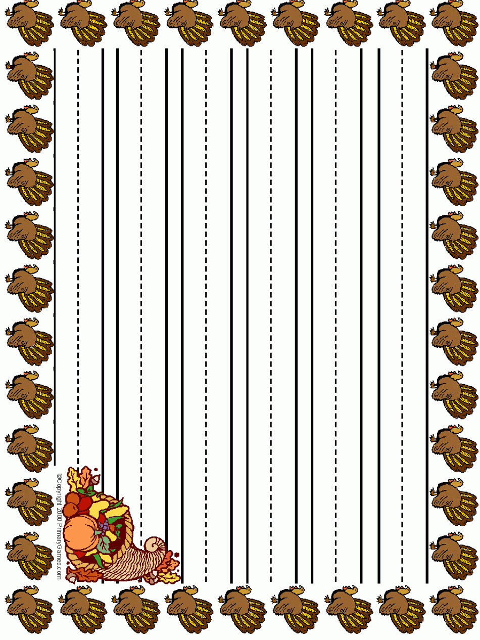 Thanksgiving Writing Template Free Printable