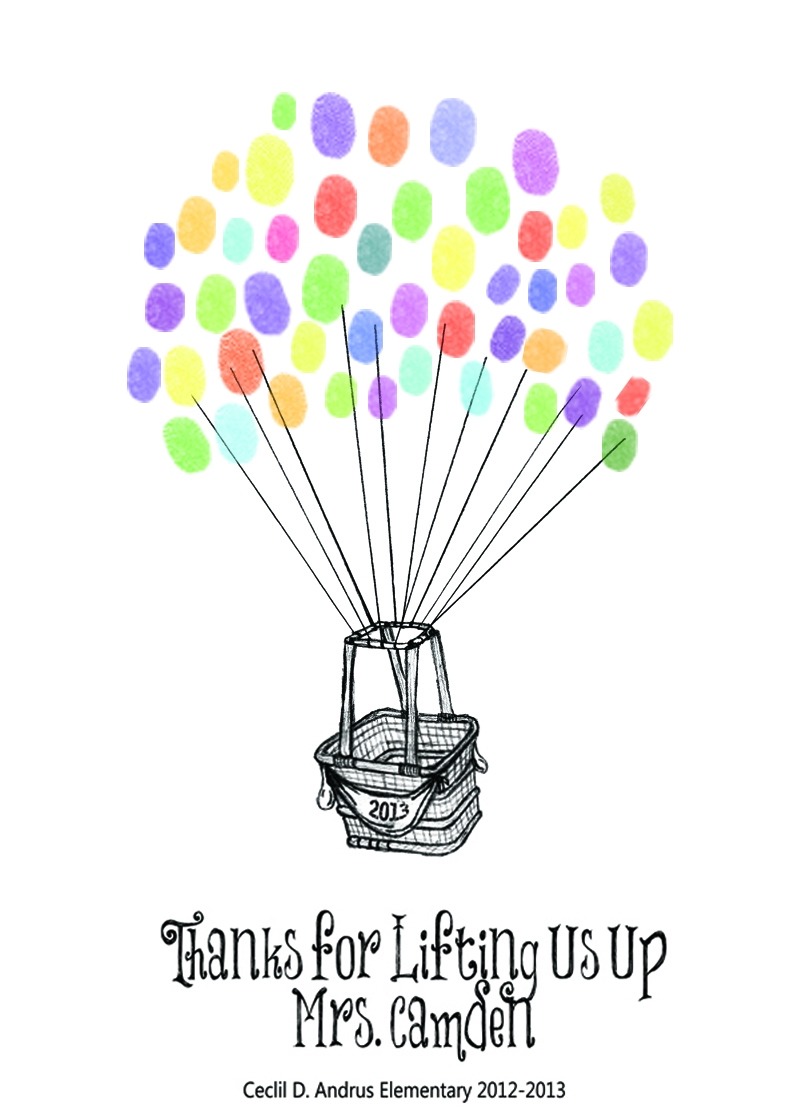 Printable Fingerprint Balloon Template Free