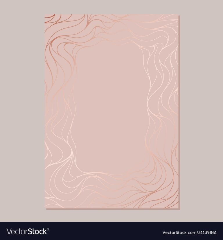 Template For Design Invitations Rose Gold Vector Image
