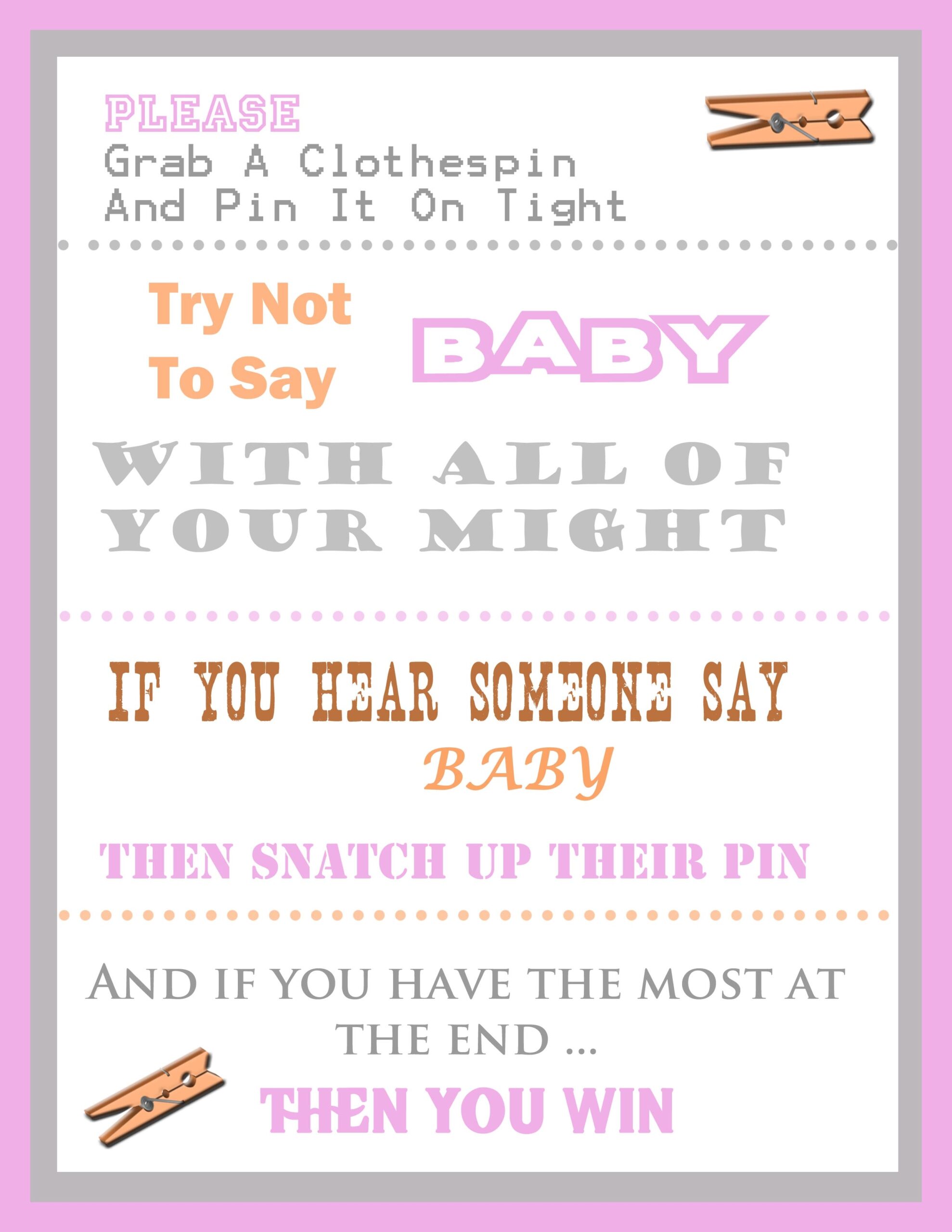 Free Printable Gender Reveal Game Templates