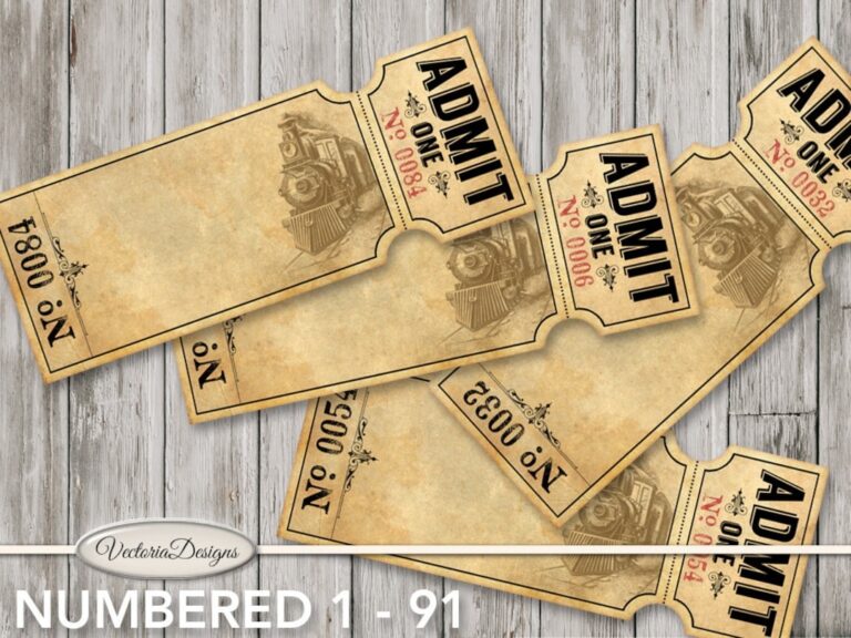 Vintage Train Tickets Printable Train Tickets Wedding Train Tickets Ephemera Train Tickets Instant Download Digital Train 001545 Etsy