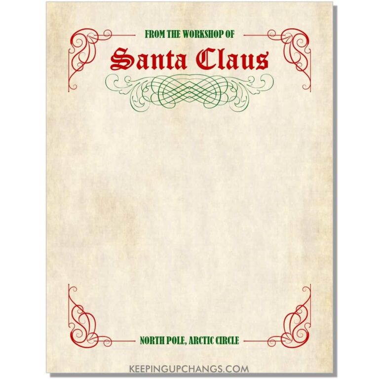 15 Free Santa Letterhead Printables TONS Of Variety
