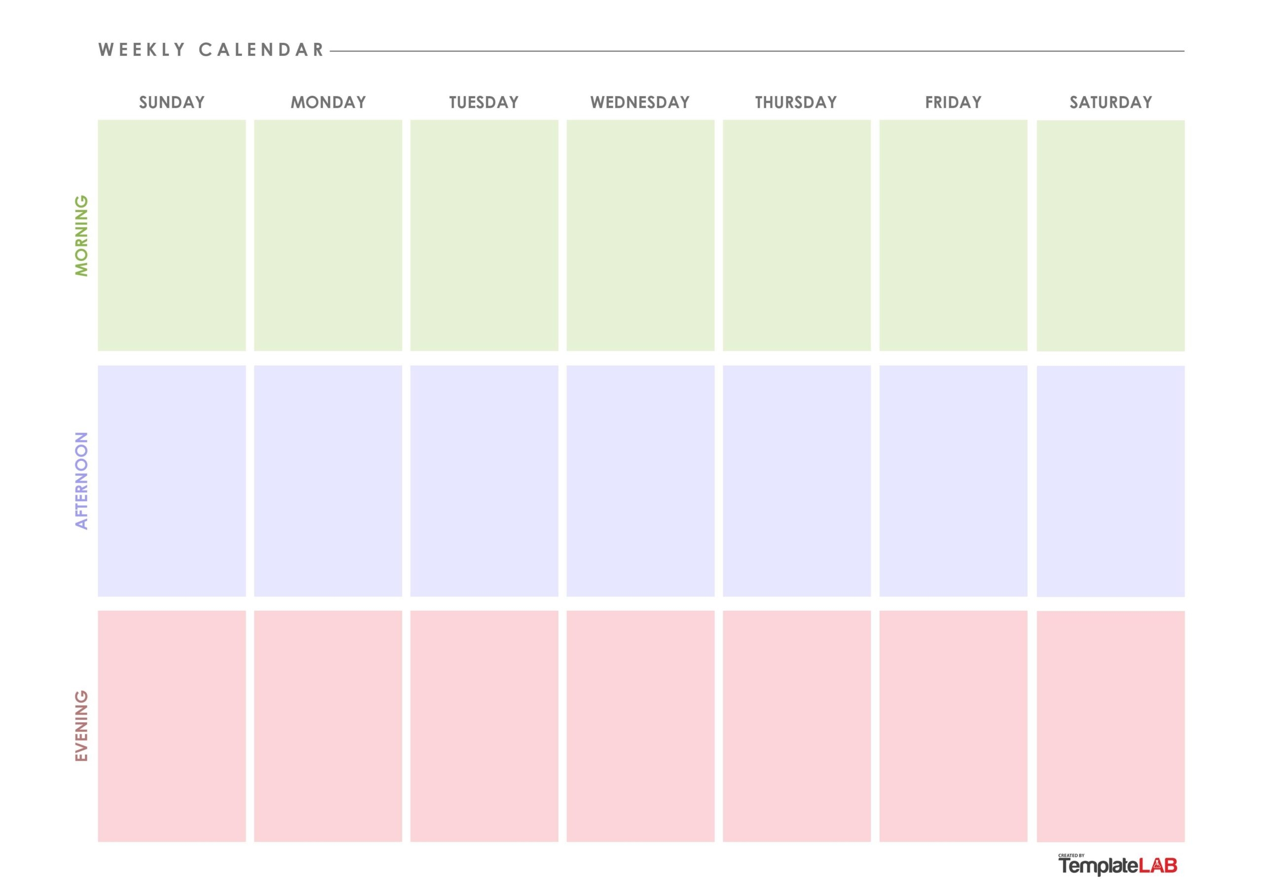 Blank Three Week Calendar Printable