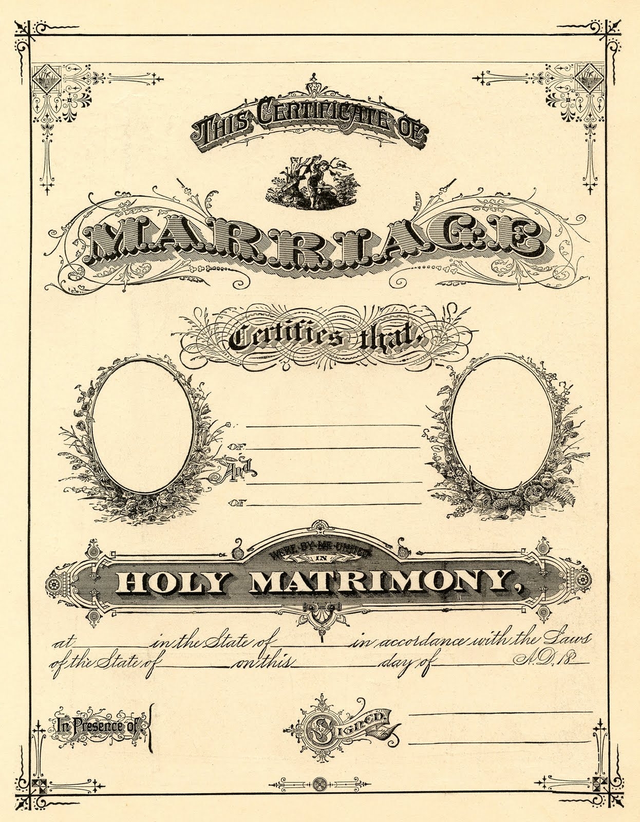 Free Printable Wedding Certificate Templates