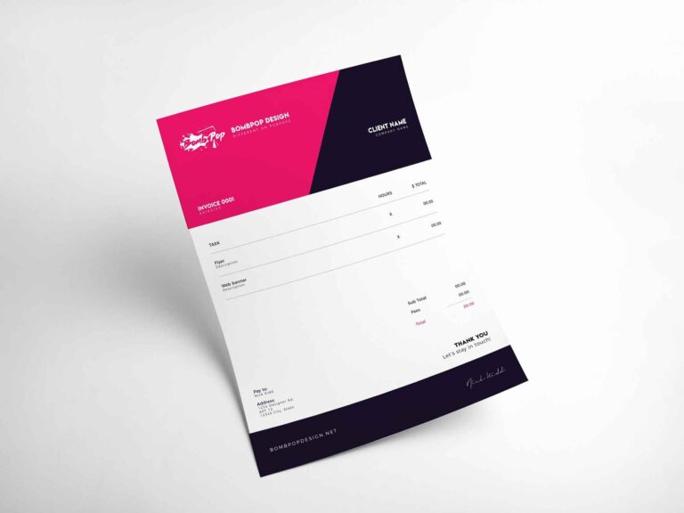 2 Free Invoice Templates INDD