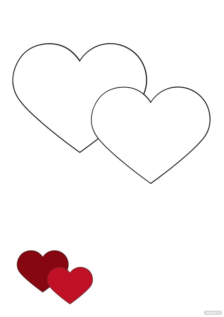 Free Printable Two Hearts Numbers Template