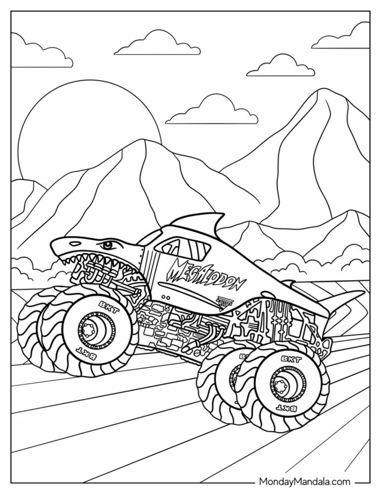 20 Monster Jam Coloring Pages Free PDF Printables