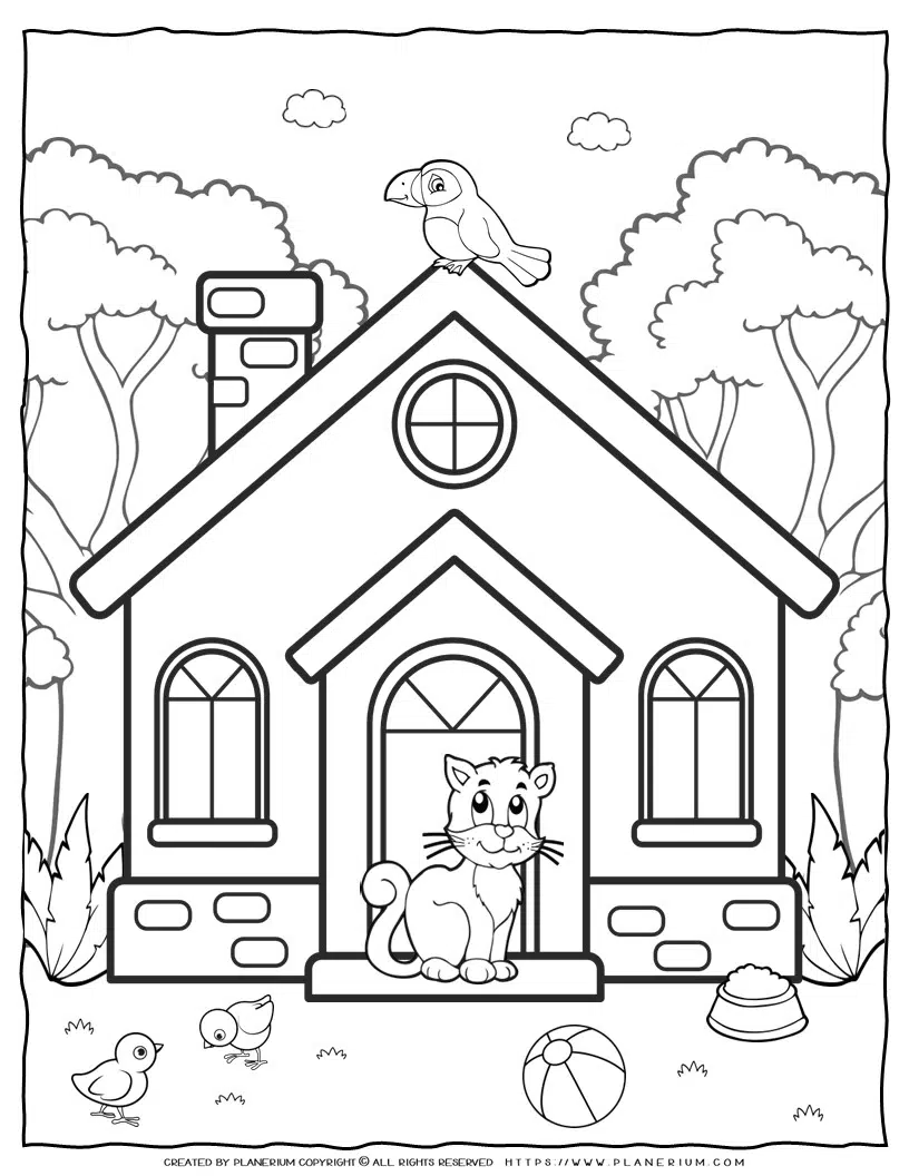 21 My House Printables For Kids Ideas Kids Classroom House Colouring Pages Worksheets