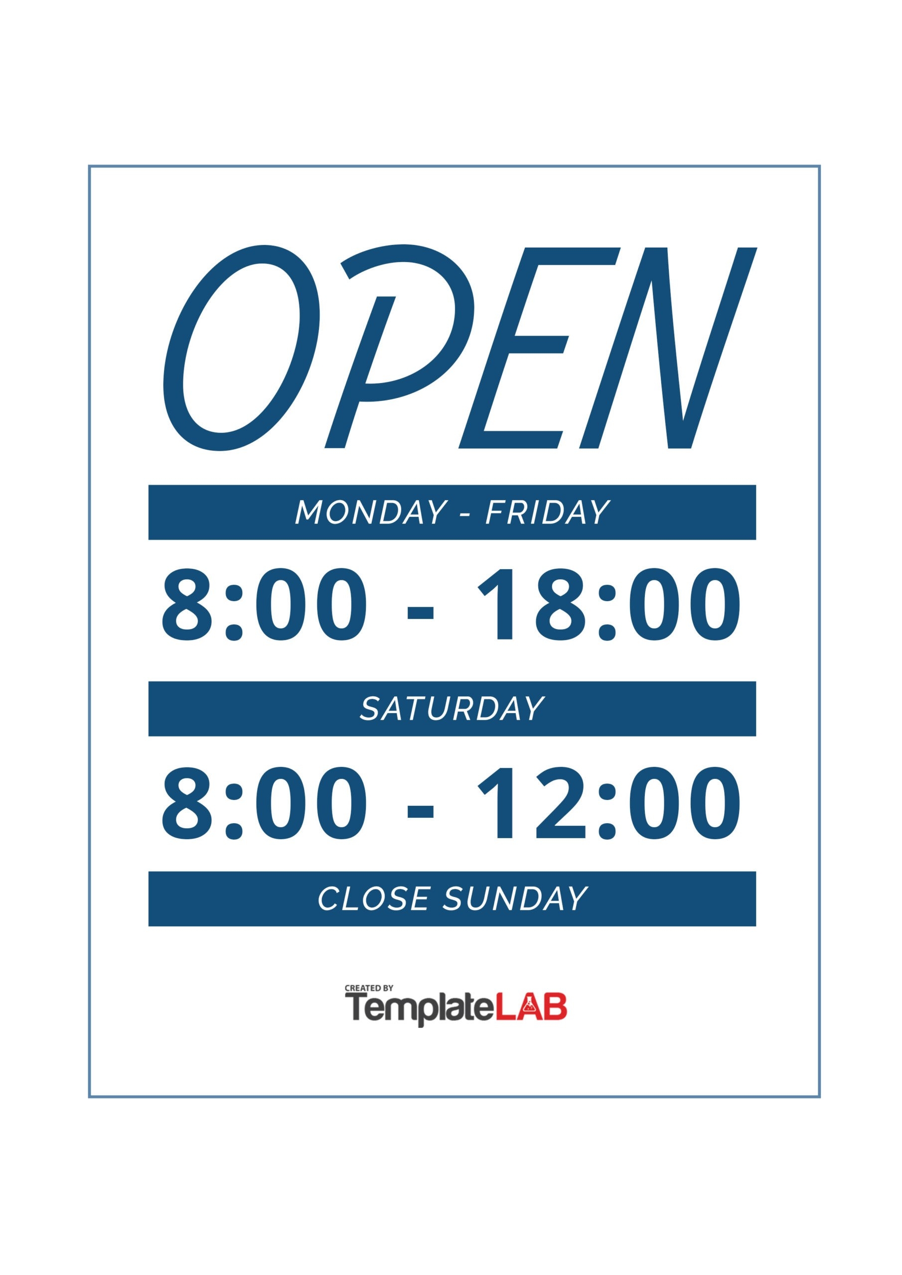 22 Printable Business Hours Templates Word PowerPoint PDF 