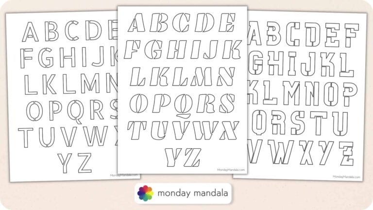 250 Letter Number Stencils Free PDF Printables