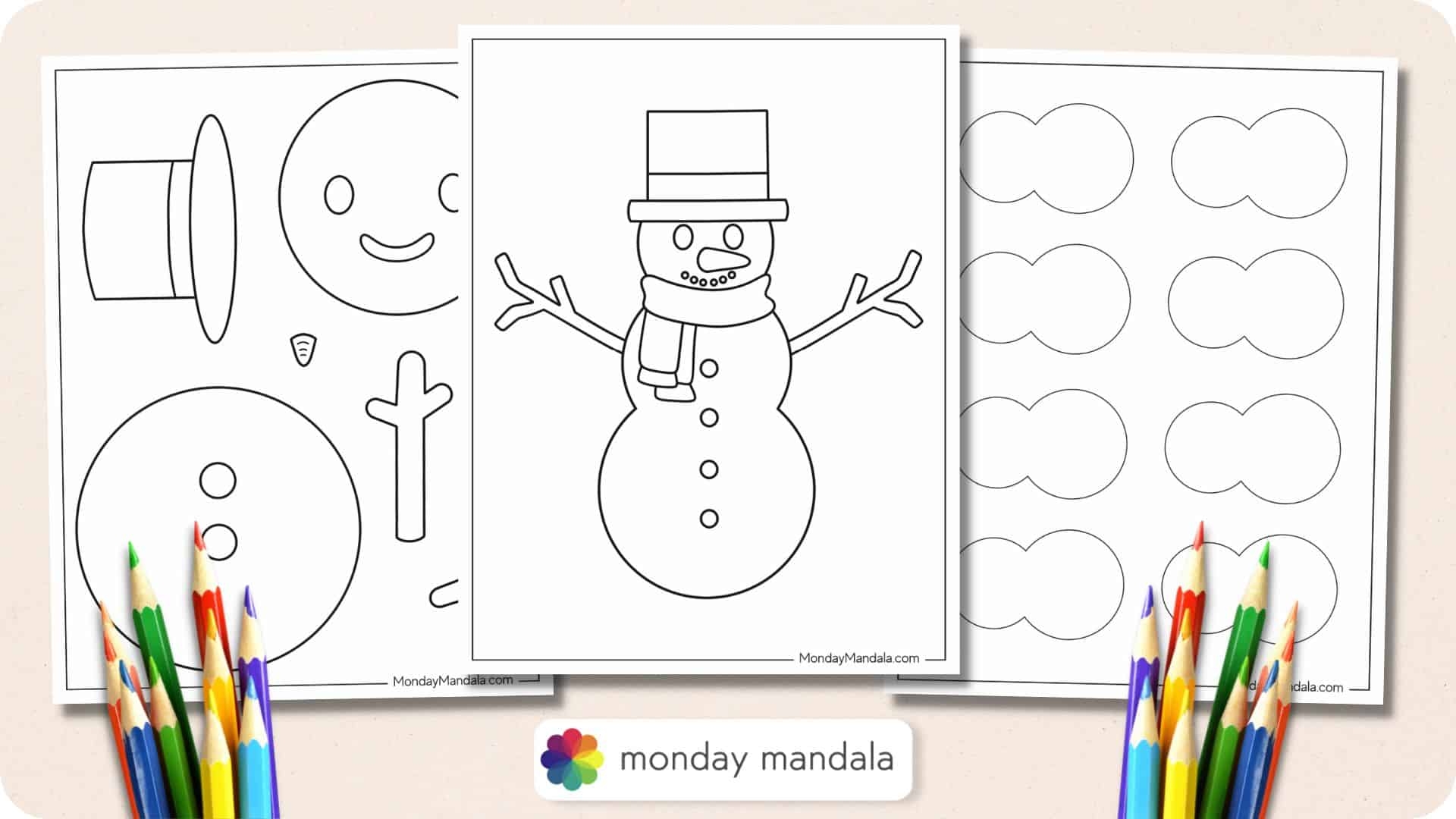 Free Snowman Template Printable Pdf