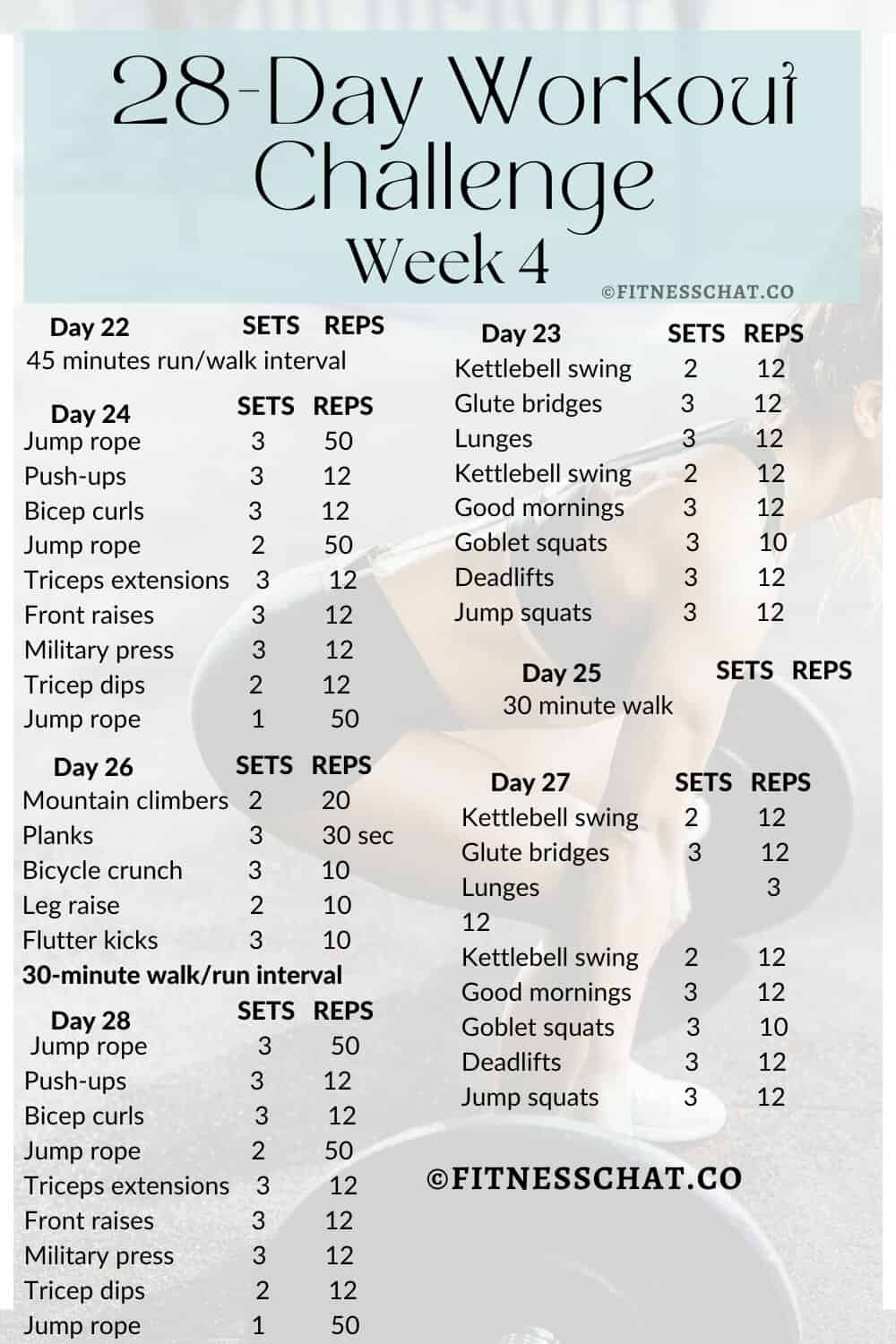 28 Day Workout Challenge To Start Exercising Again Free PDF 28 Day Workout Challenge To Start Exercising Again Free PDF