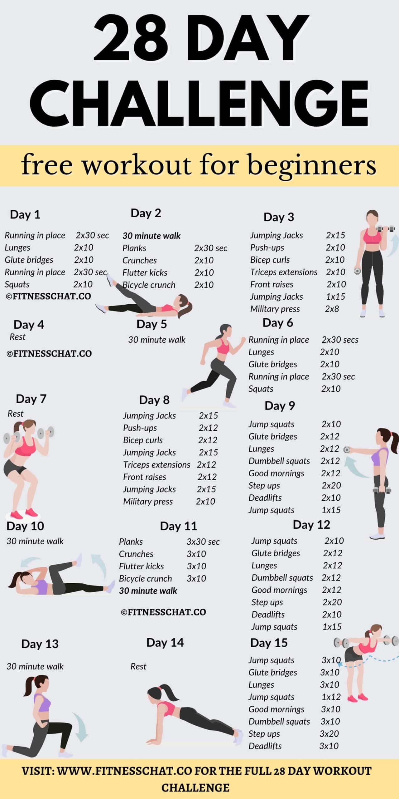 28 Day Workout Challenge To Start Exercising Again Free PDF 28 Day Workout Challenge To Start Exercising Again Free PDF