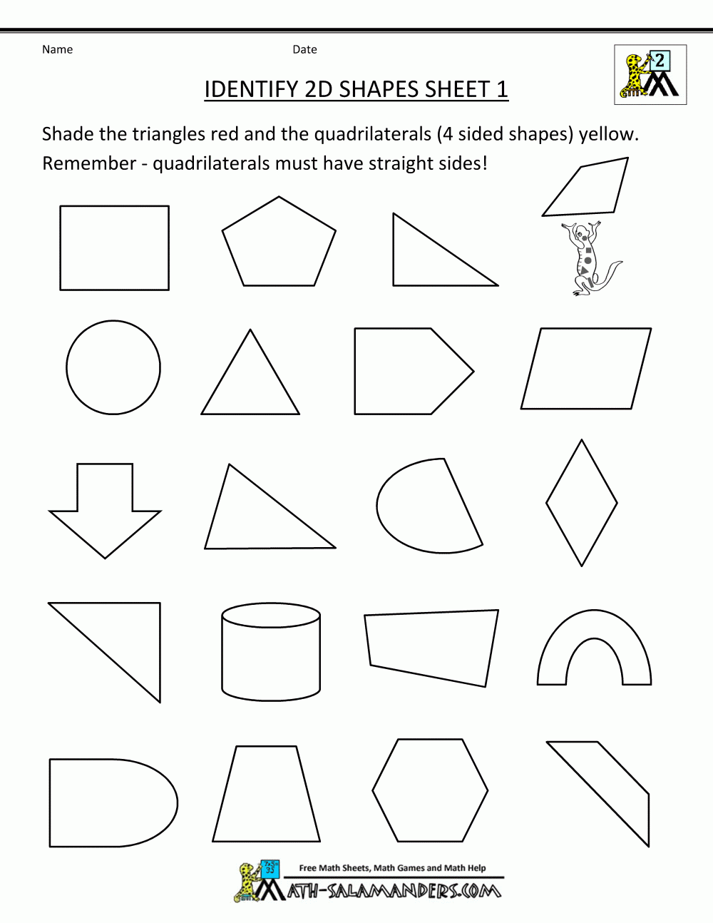 Printable Blank Shapes Template Polygon