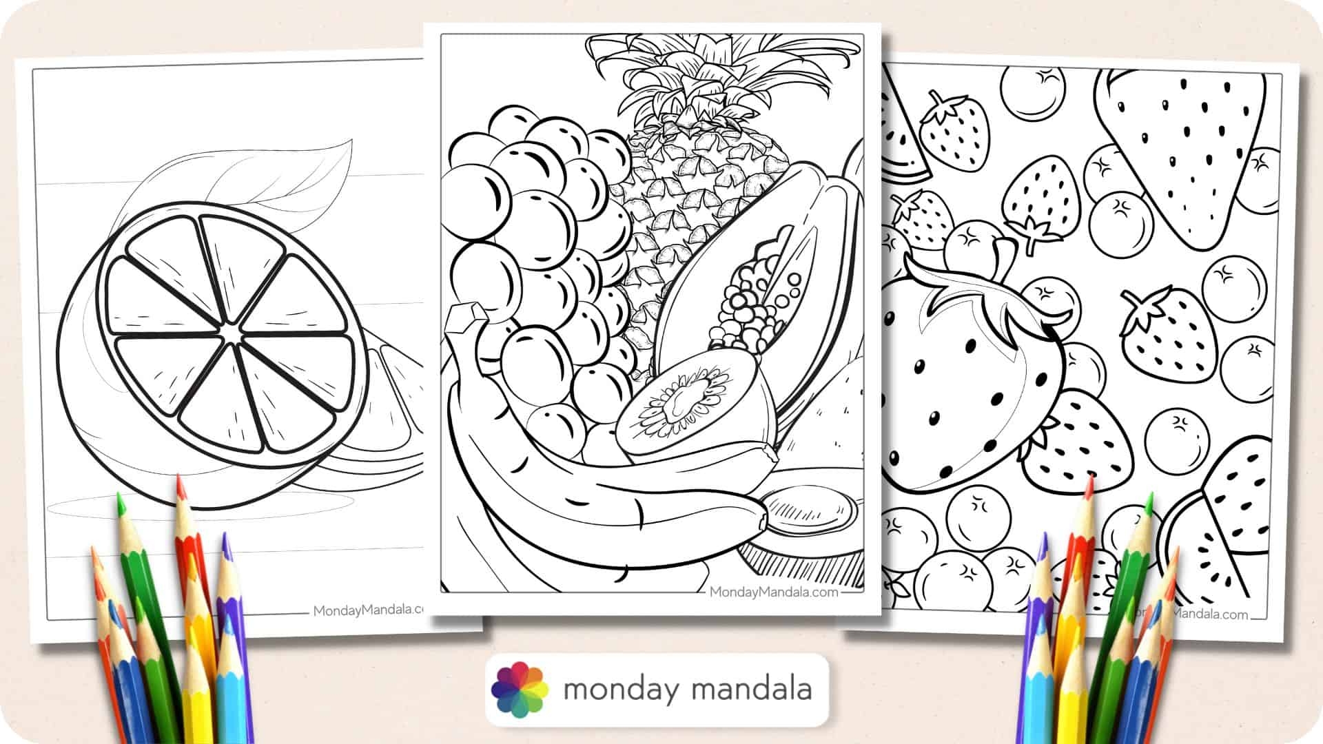 Free Printable Fruit Coloring Pages