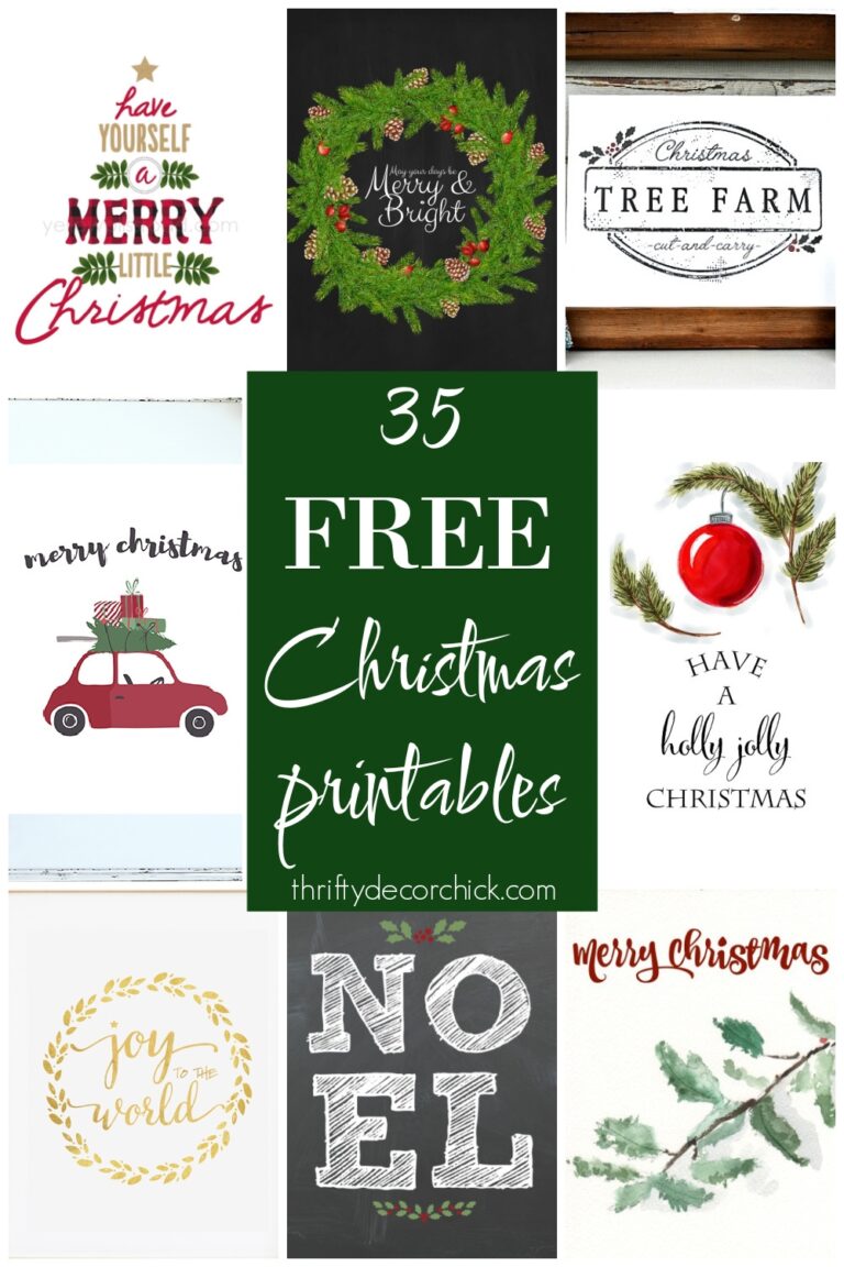 35 FREE Christmas Printables To Deck Your Halls Thrifty Decor