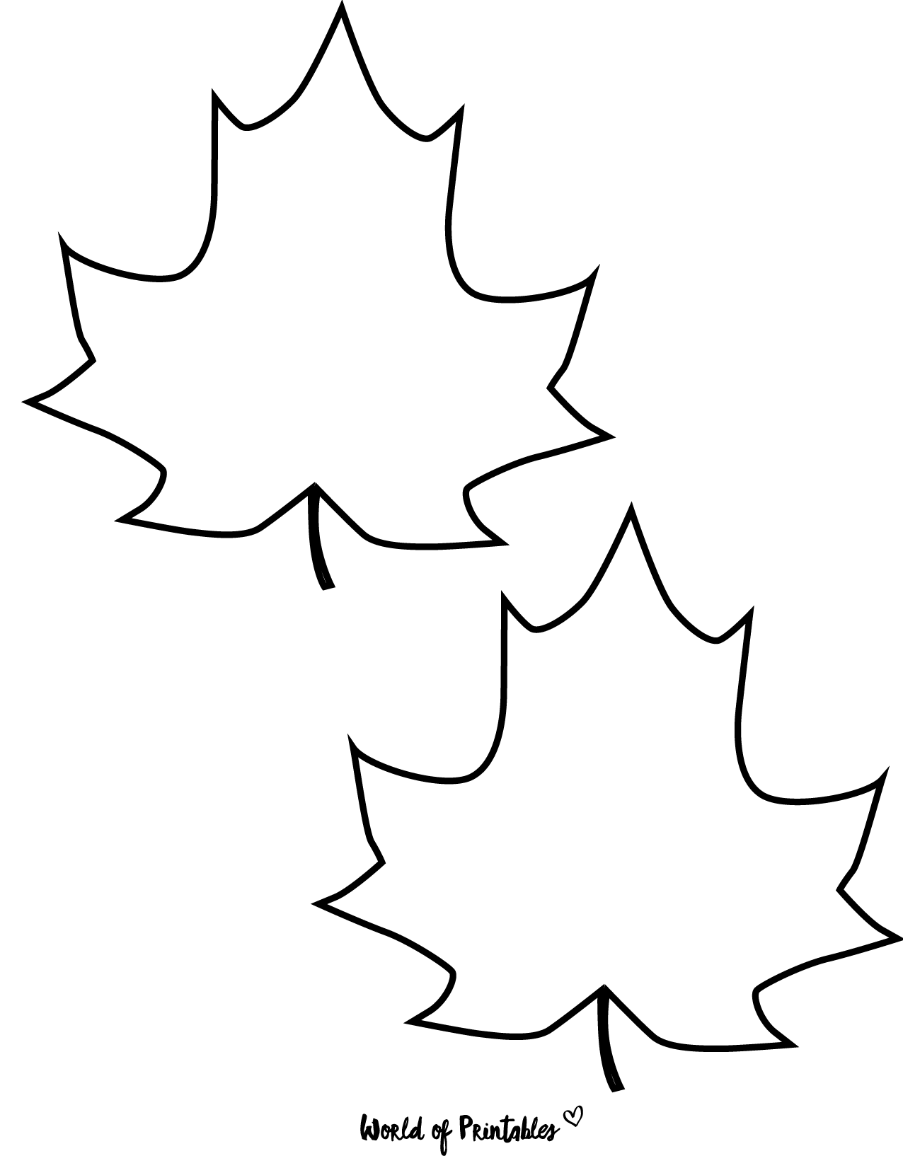 Large Leaf Template Free Printable