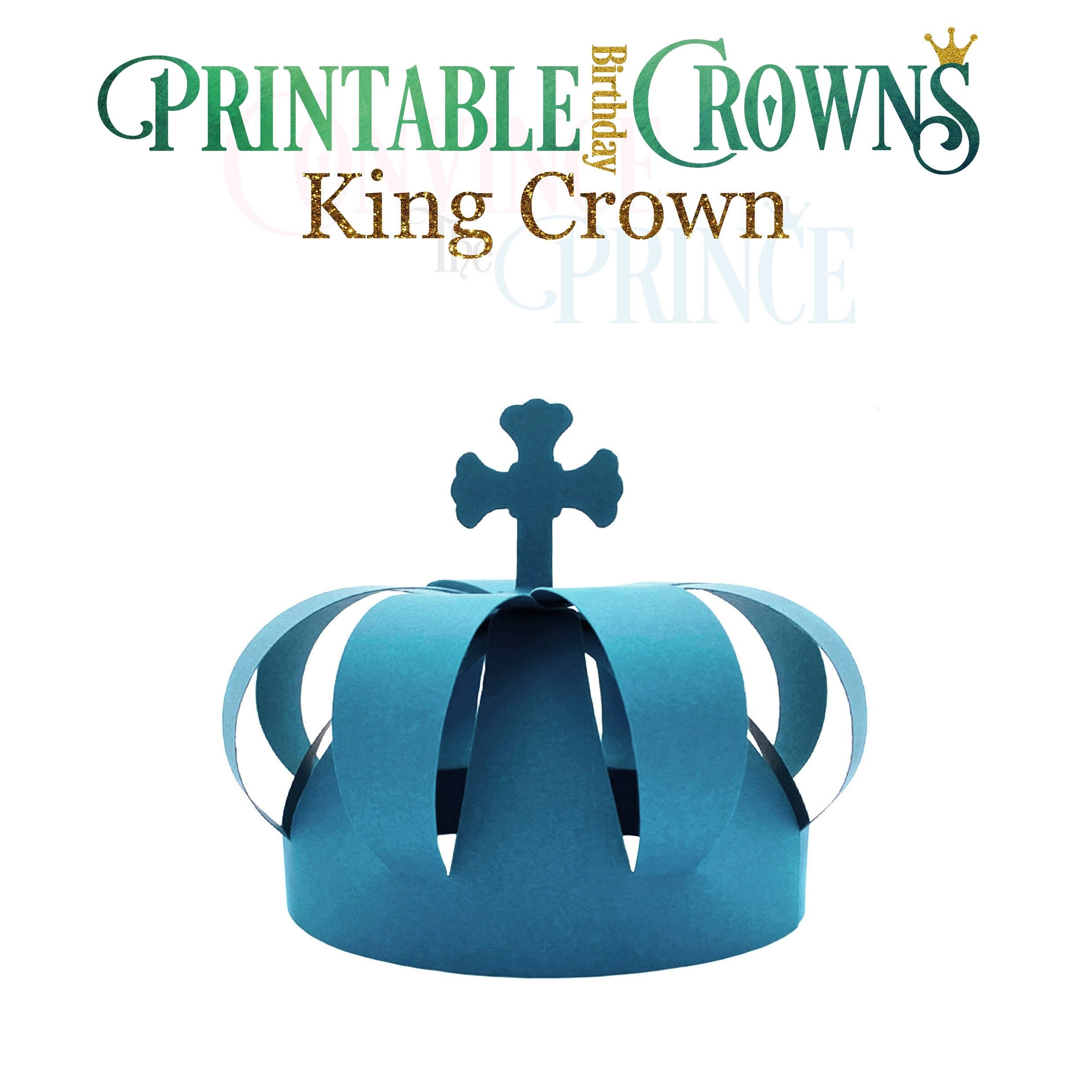3D Crown Printable Template King Crown Party Hat Template Paper Crown For Home Printing For Birthday Anniversary Jubilee DIY Etsy
