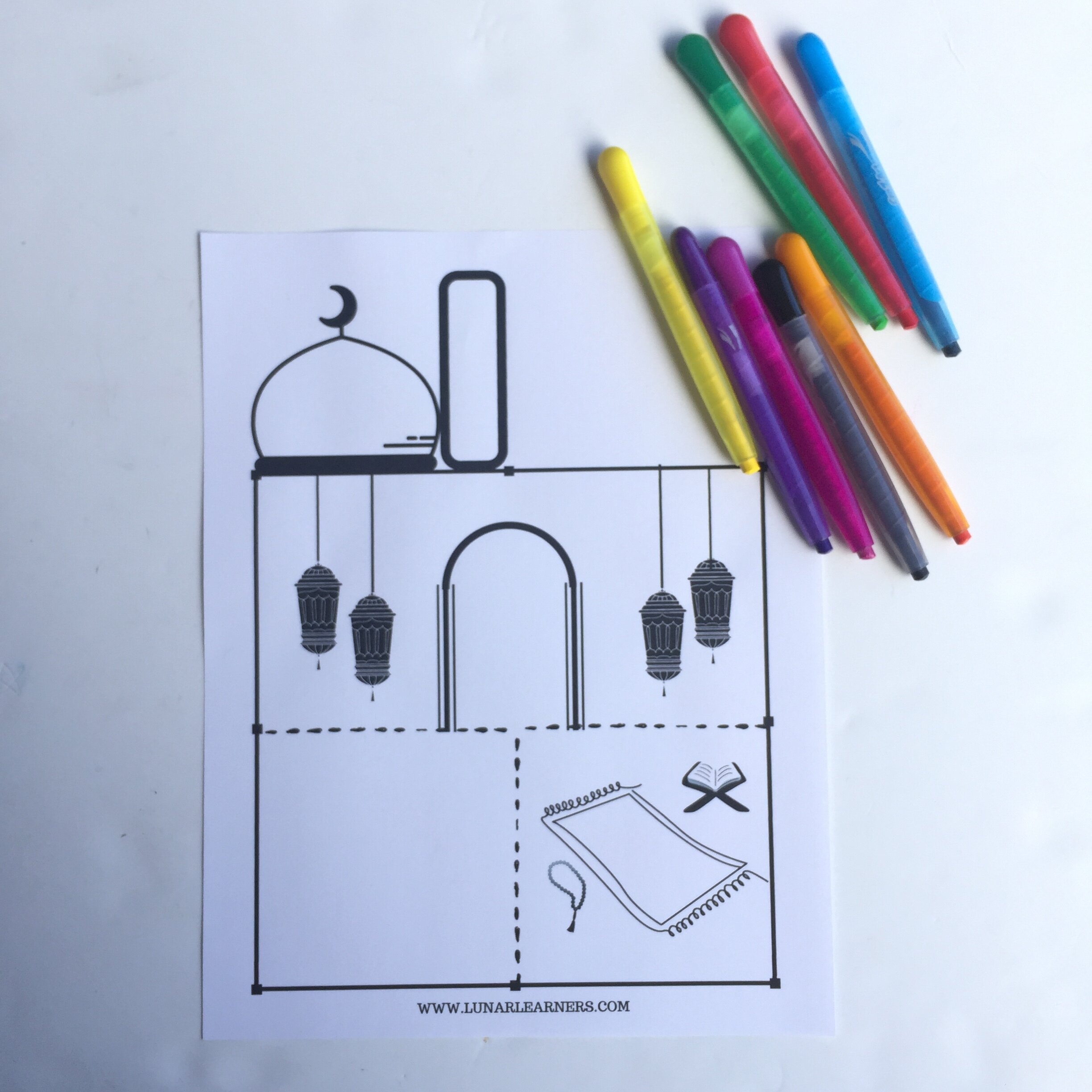 3D Mosque FREE Printable Lunar Learners