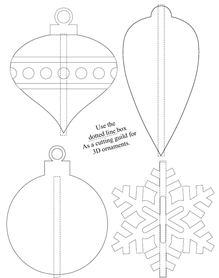 3D Shrinky Dink Christmas Ornaments free Printable StlMotherhood