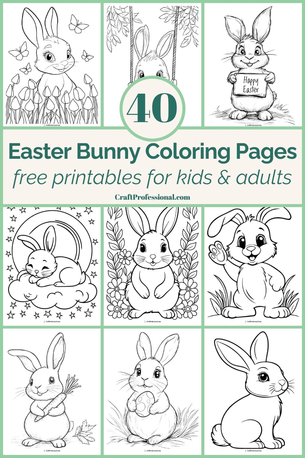 Free Printable Coloring Pages Of Rabbits