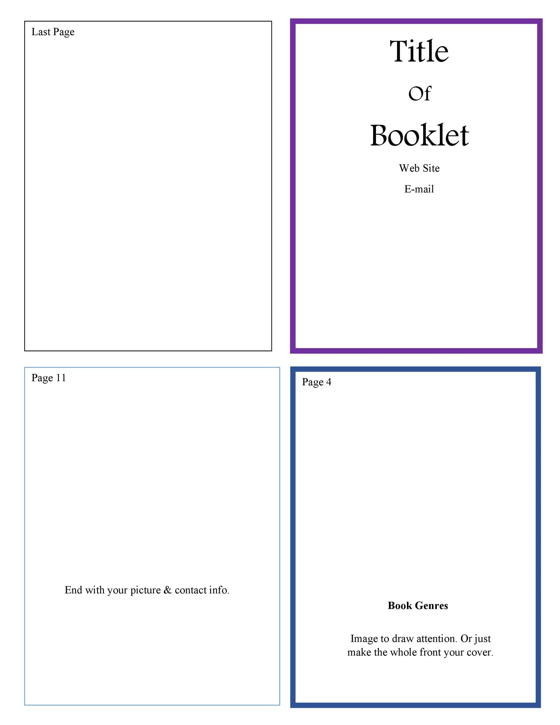 47 Free Booklet Templates U0026 Designs Word PowerPoint PDF 