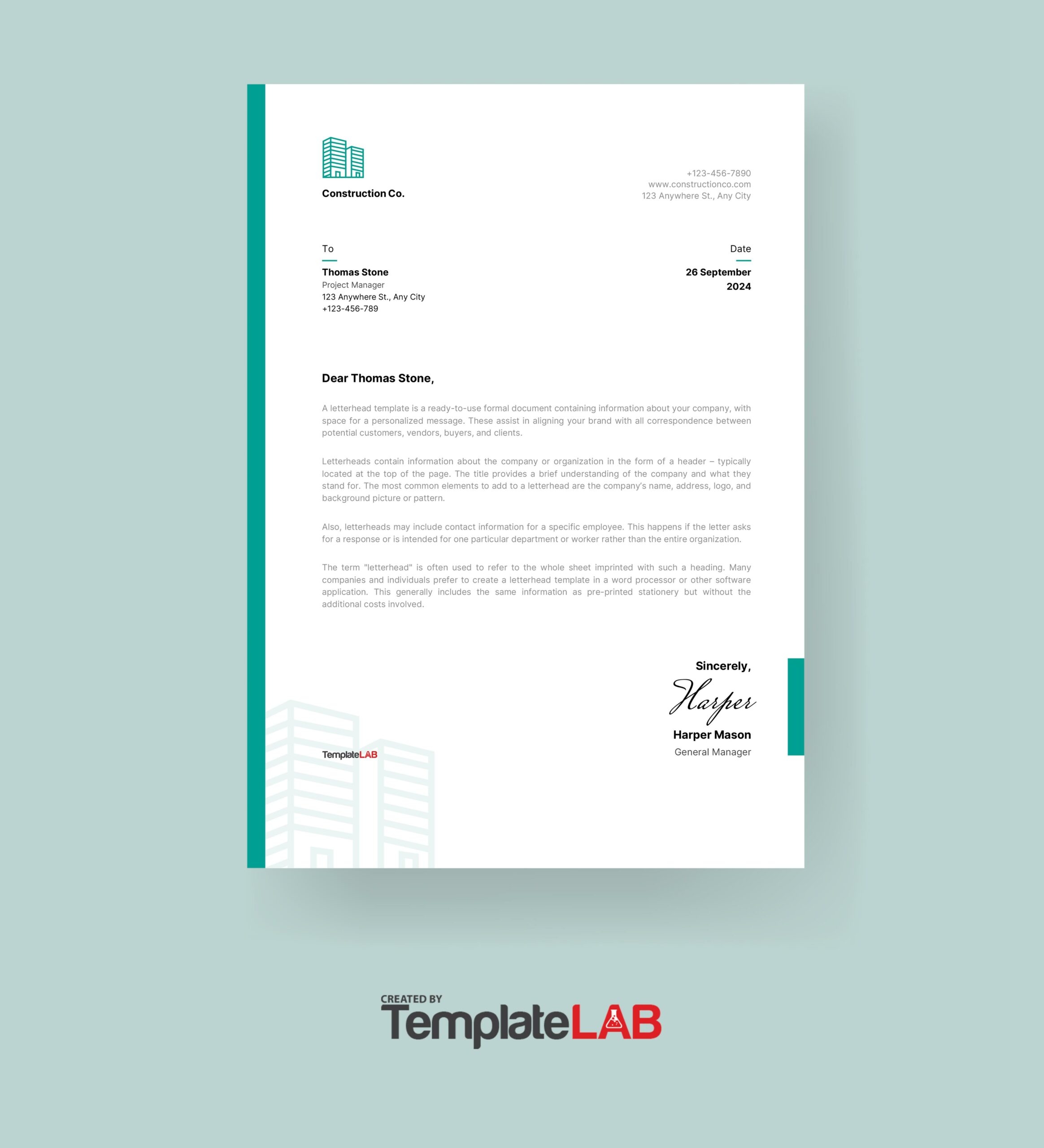 48 Free Letterhead Templates U0026 Examples Company Business Personal 