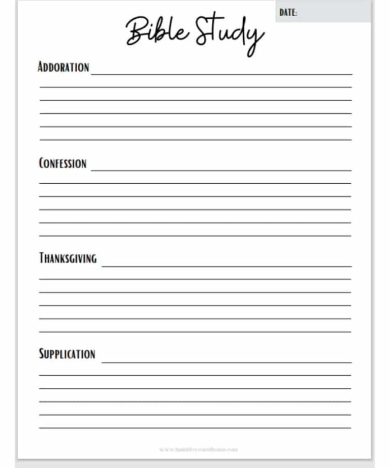 5 Free Printable Bible Study Worksheets For Christian Women