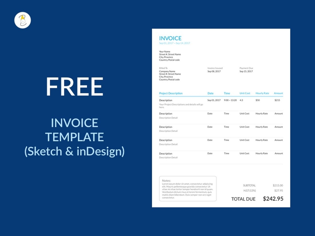 50 Best Invoice Templates For InDesign U0026 Illustrator Free 