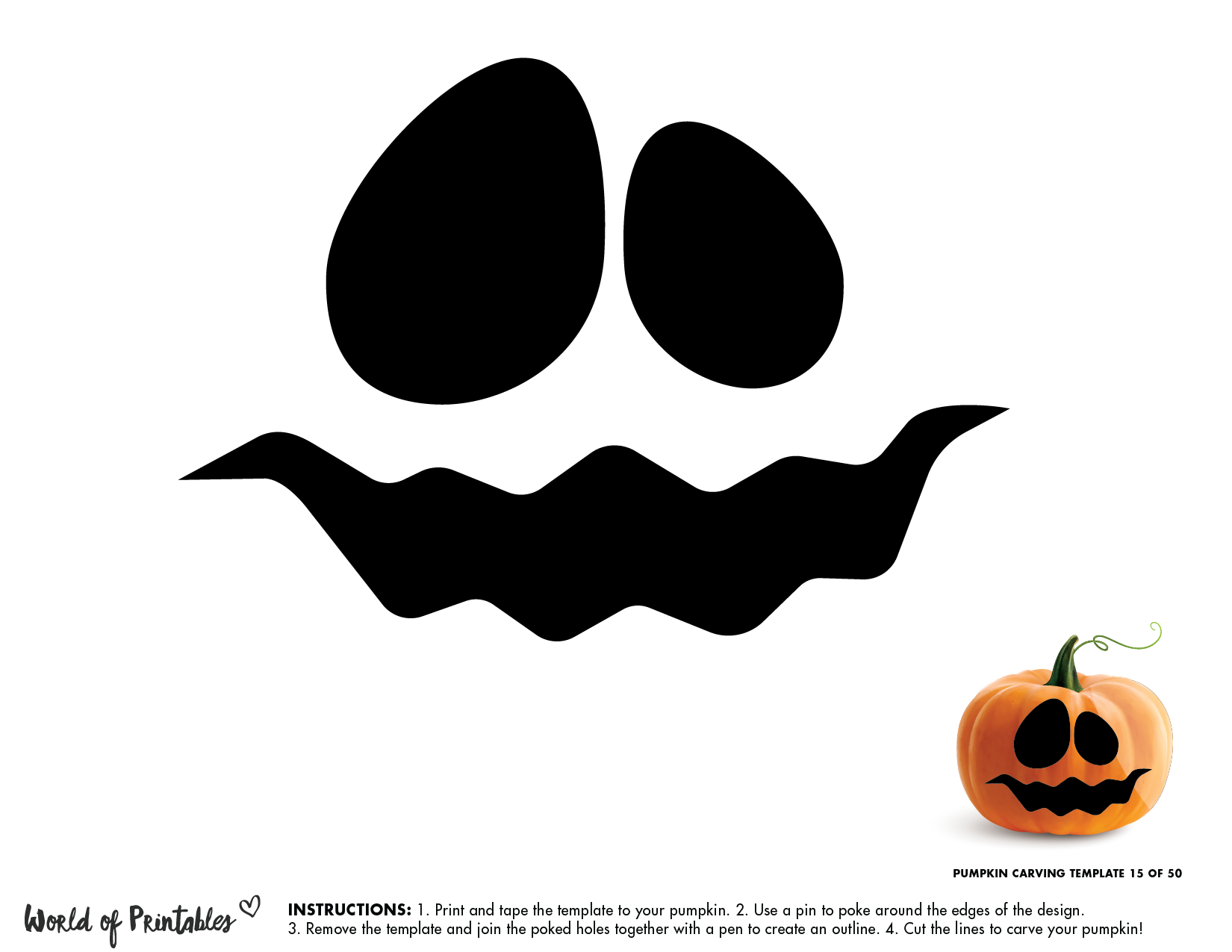 Free Printable Pumpkin Template Scary