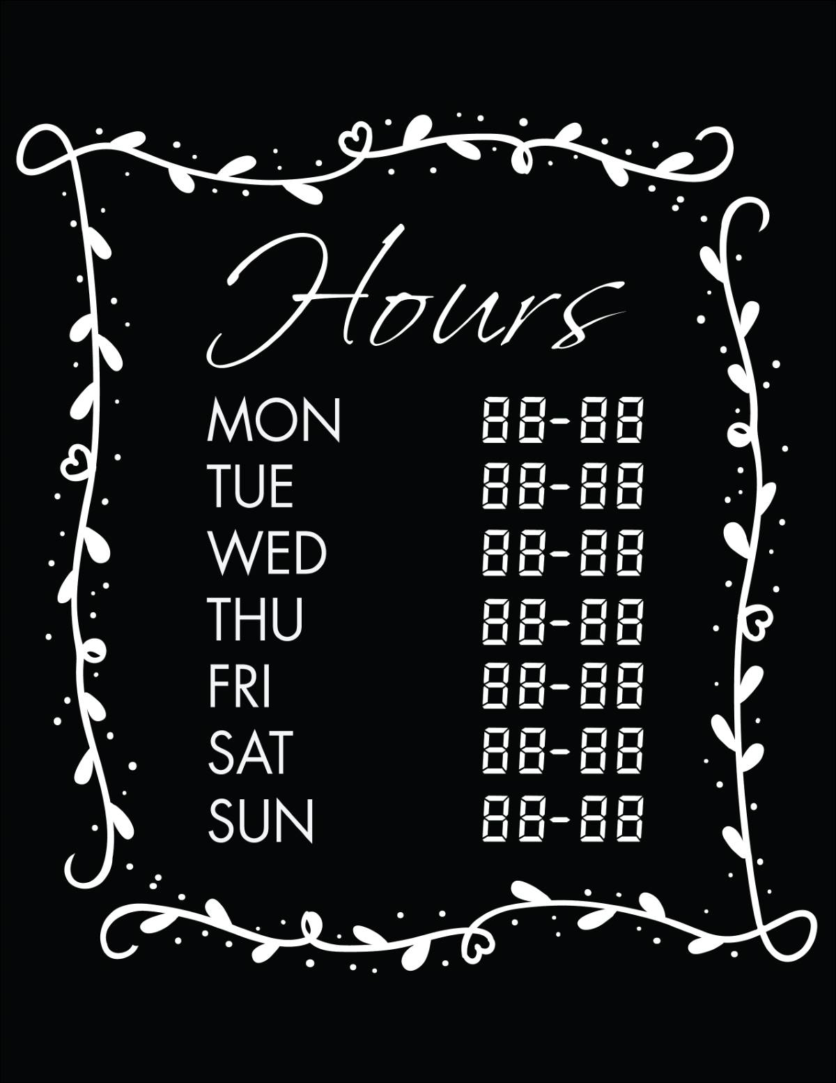 50 Free Business Hours Of Operation Sign Templates Customize U0026 Print