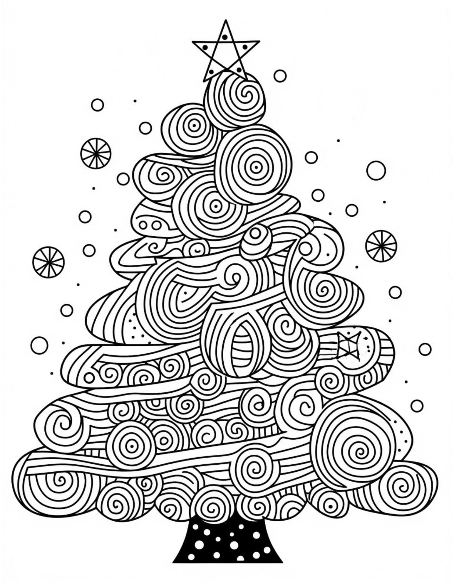 Christmas Tree Coloring Page Free Printable