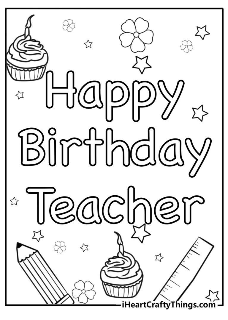 56 Happy Birthday Coloring Pages U0026 Cards 100 Free