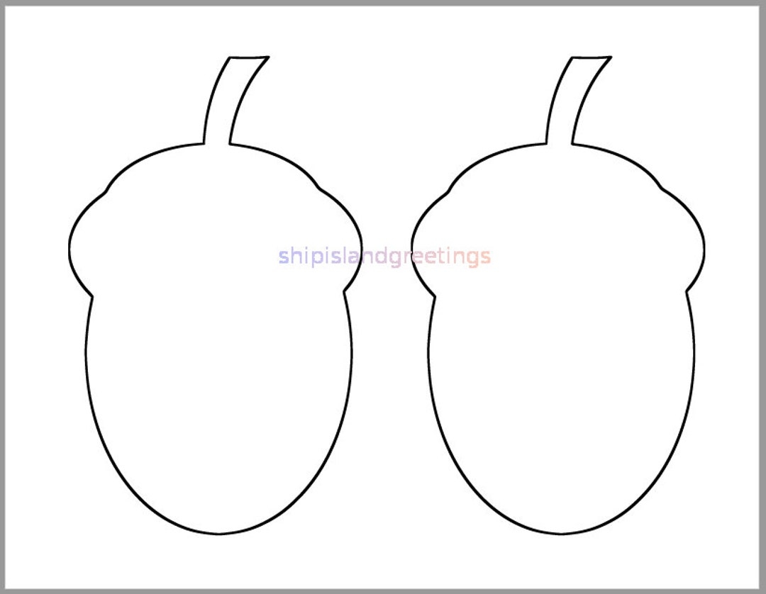 Free Printable Printable Acorn Template