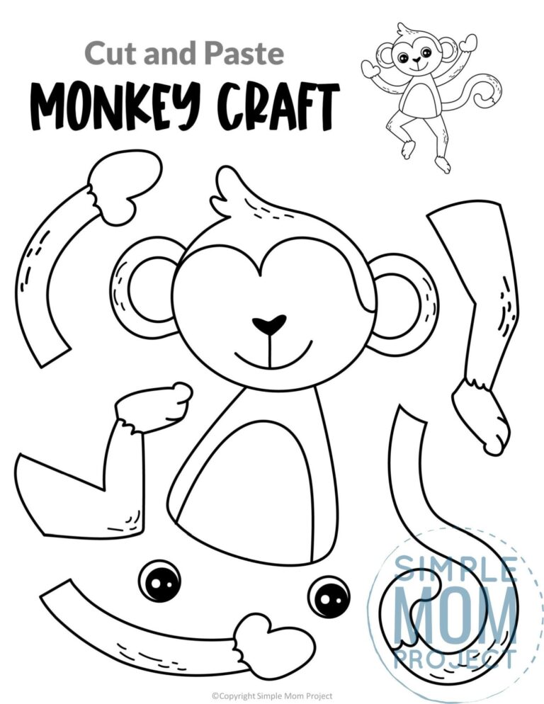 60 Monkey Templates Ideas Monkey Crafts Monkey Template Crafts