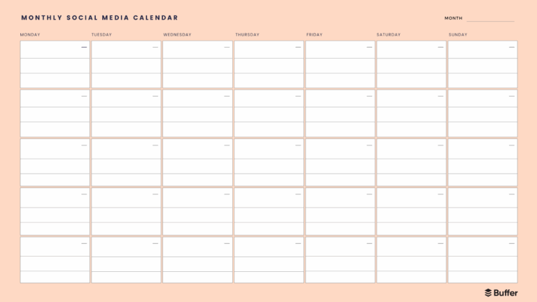 7 Free Social Media Calendar Templates To Help You Plan Your Content