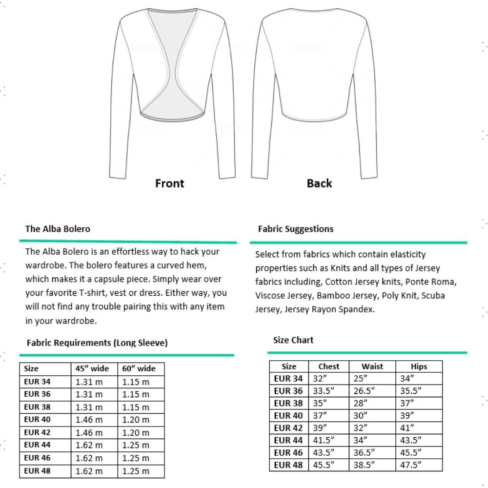 Template Printable Free Printable Bolero Pattern
