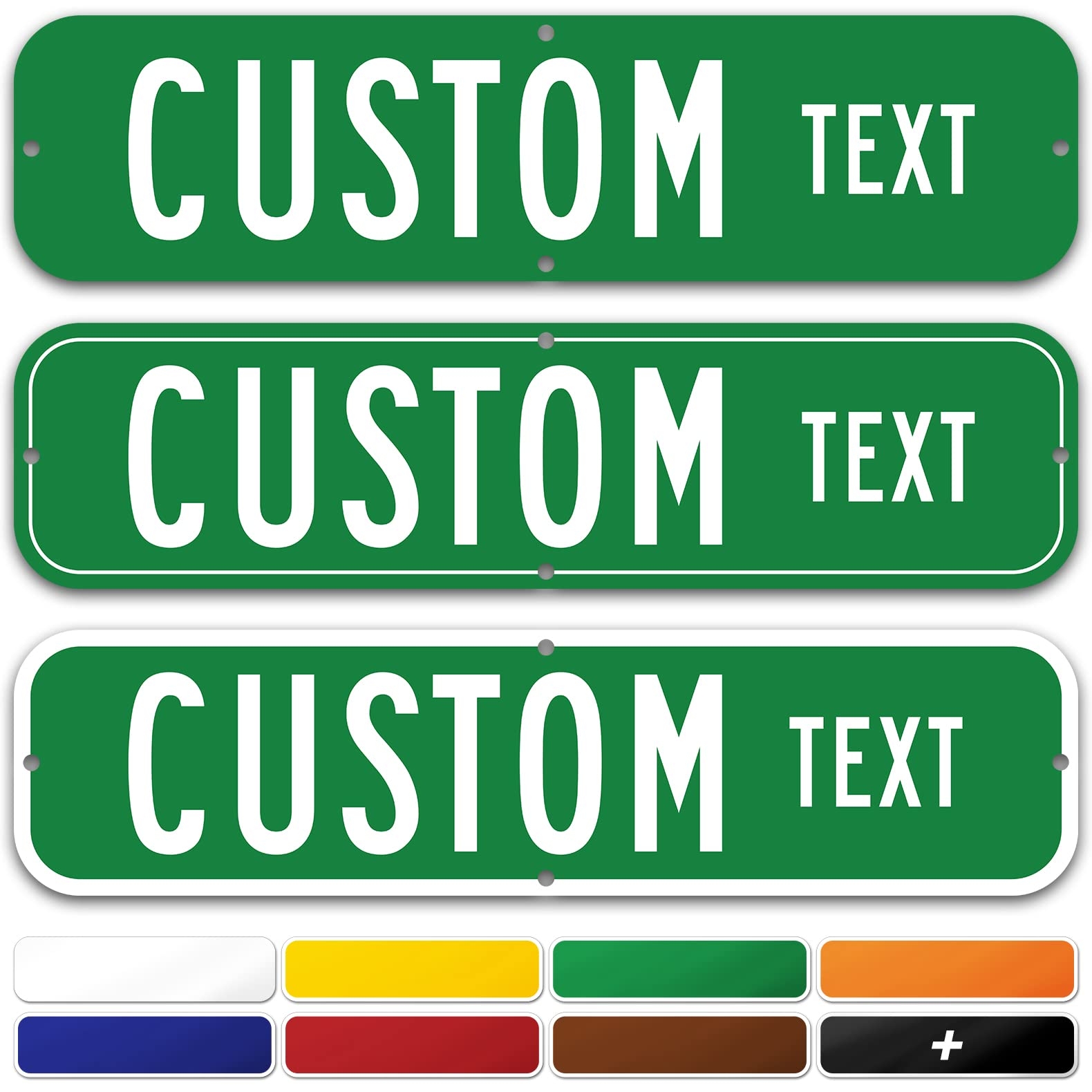 Amazon Custom Street Sign Road Sign Address 8 Colors Reflective Option Mounting Options 6x24 Inch Thick Rust Free AlumaBond USA Made By My Sign Center Suffix Patio Lawn Garden