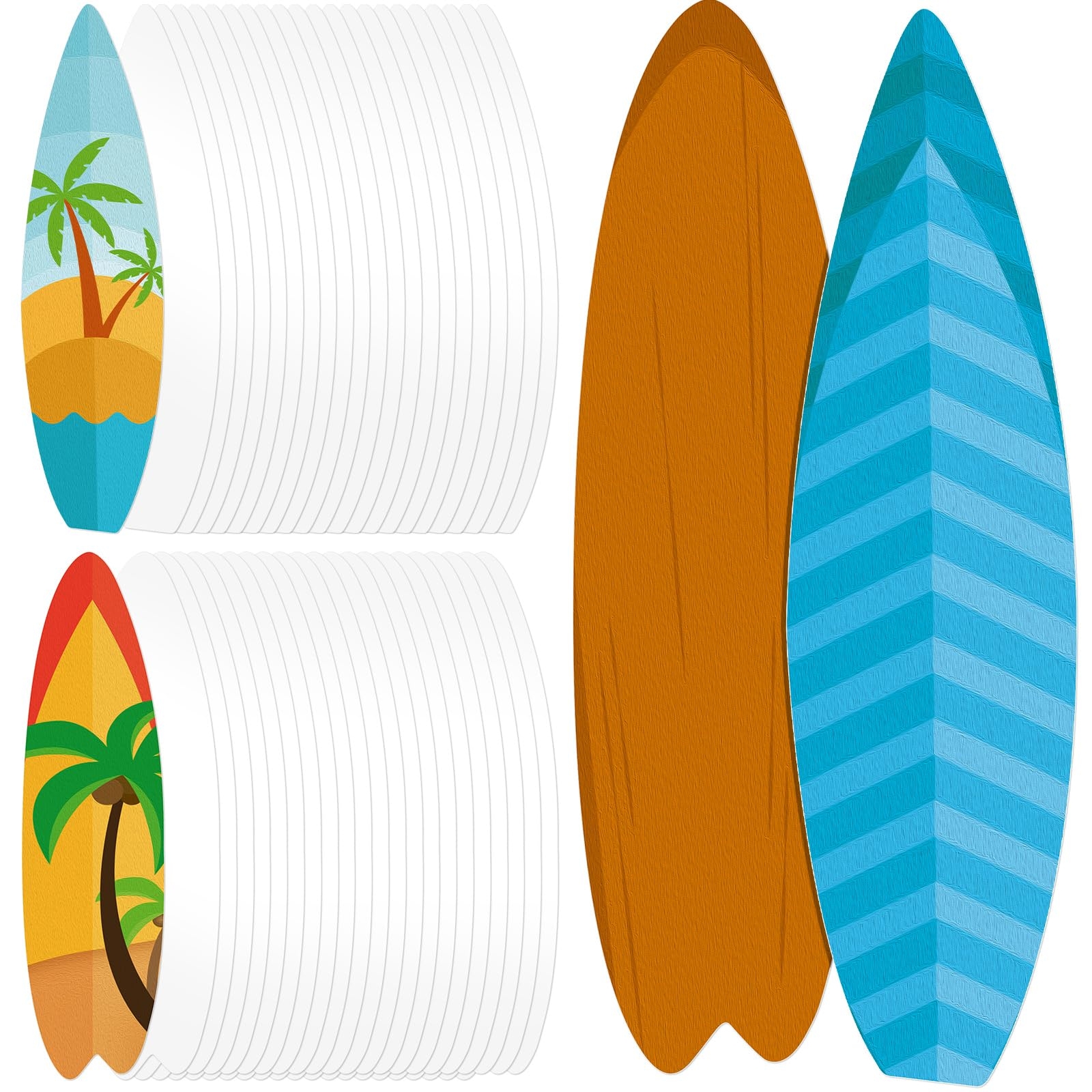 Amazon Skyygemm 24 Pcs DIY Paper Surfboards Set Surfboard Shape Cardboard Surf And Beach Party Crafts For Kids DIY Paper Craft For Summer Beach Surf Party Decorations Board Wall Decor 5 X