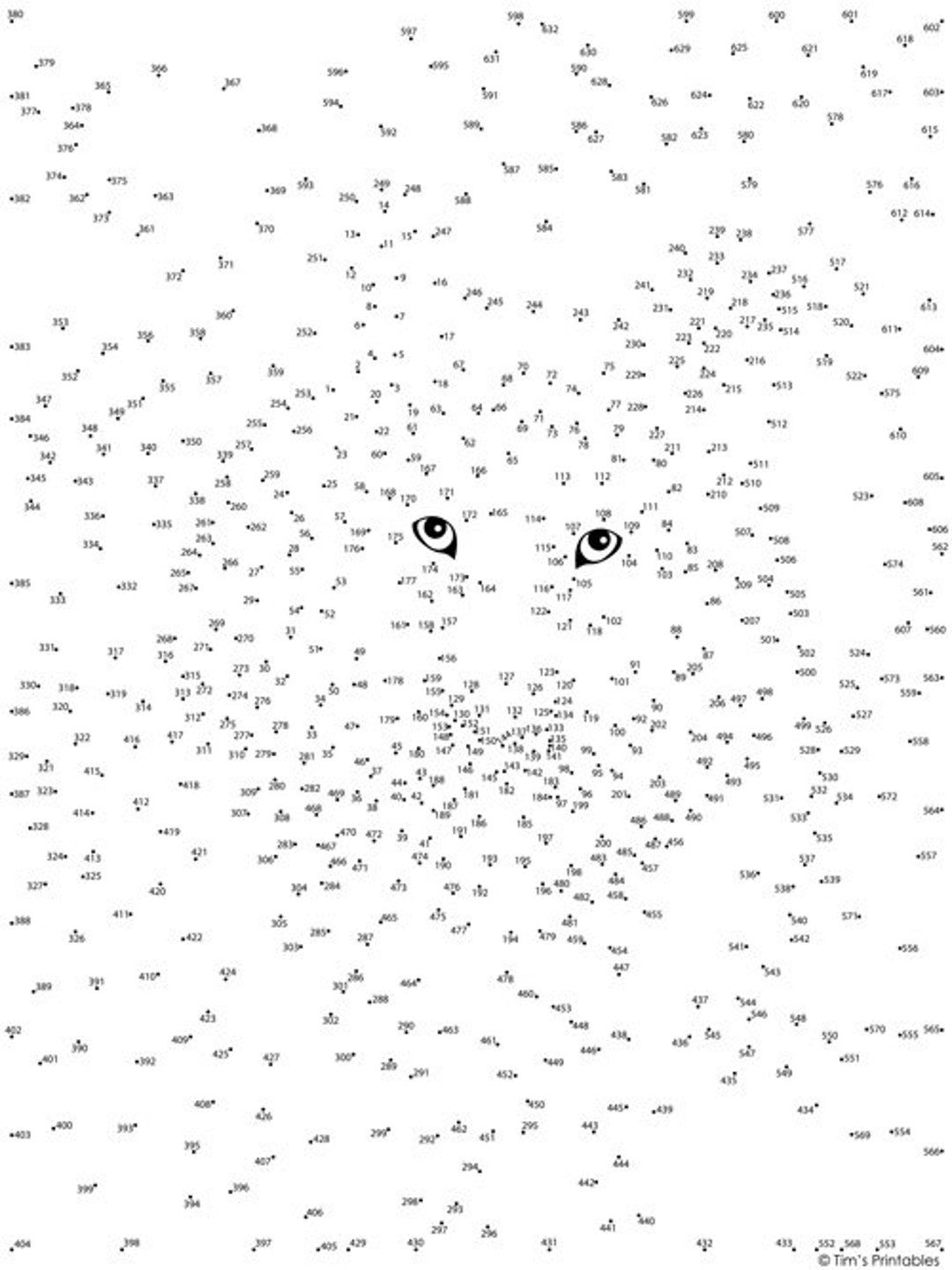 Free Difficult Dot To Dot Printables