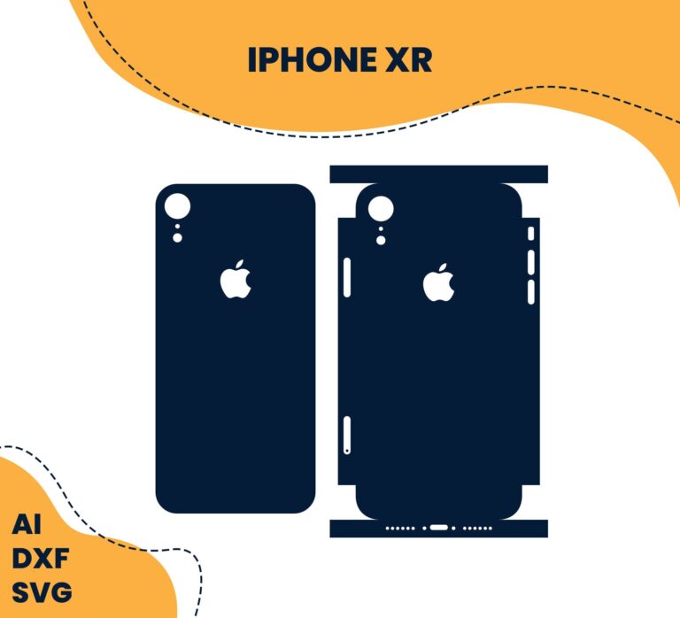 Apple IPhone XR Cutting Template For Skin And Sticker Cutting Template Ai SVG DFX Vector Cut File For Cricut