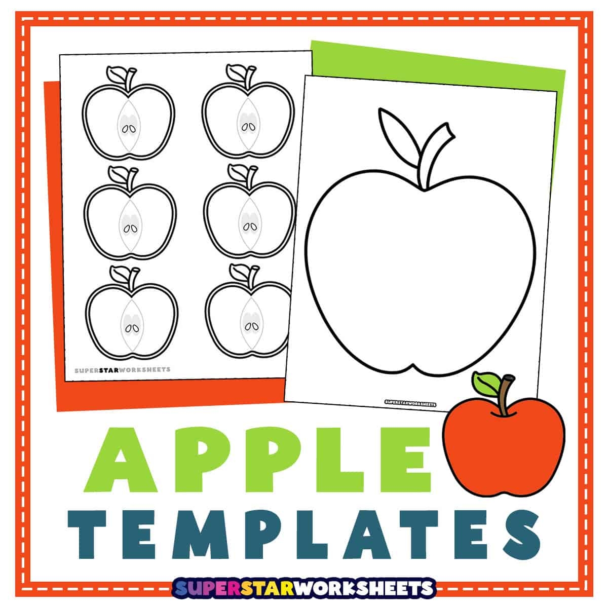 Free Printable Apple Basket Template