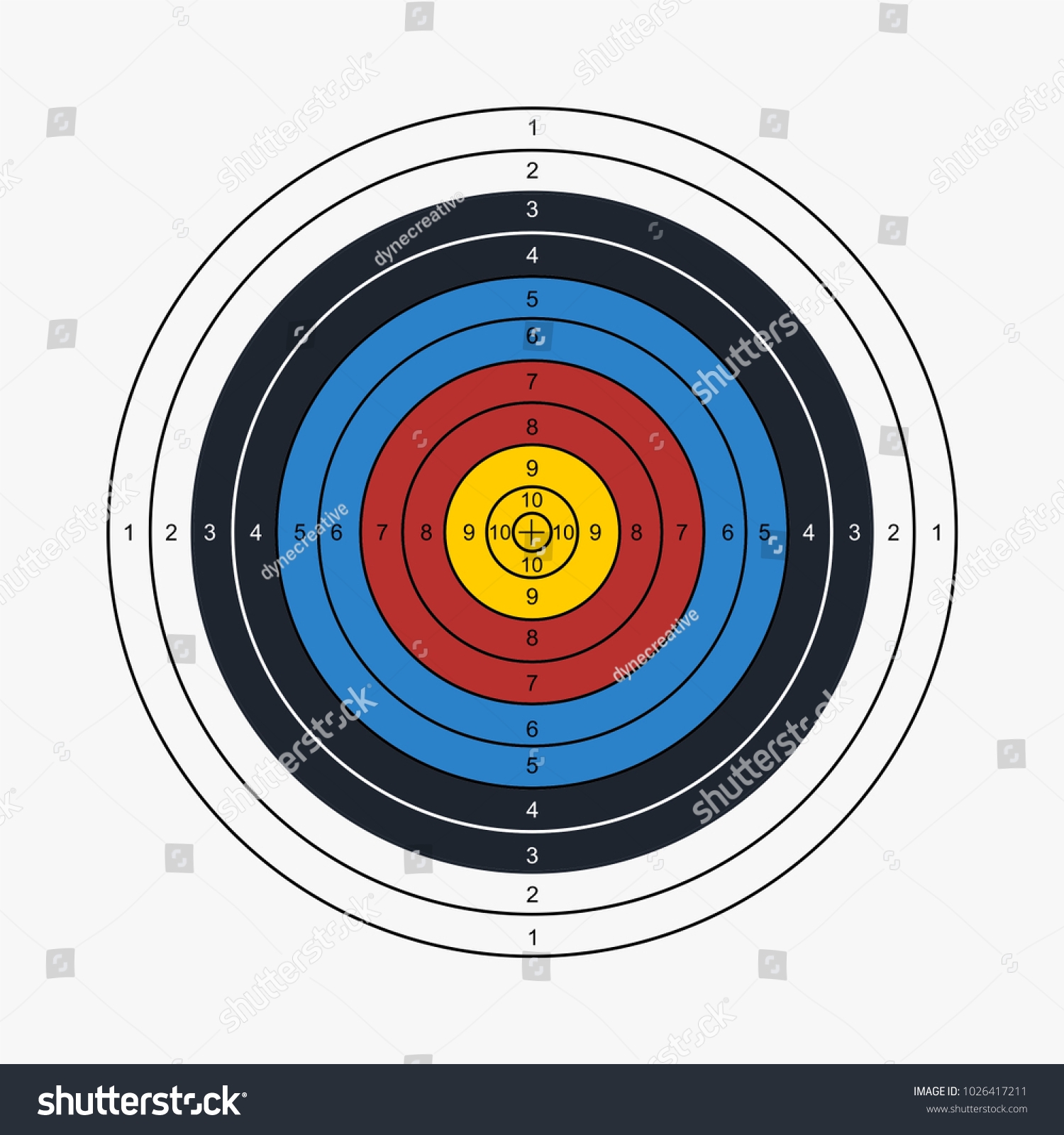 Archery Target Printable Vector Illustration Stock Vector Royalty 
